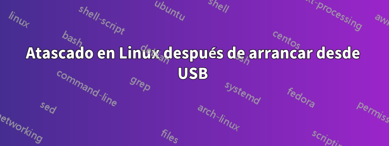 Atascado en Linux después de arrancar desde USB