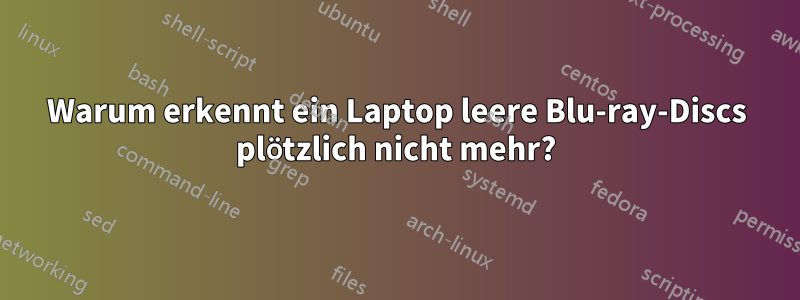 Warum erkennt ein Laptop leere Blu-ray-Discs plötzlich nicht mehr?