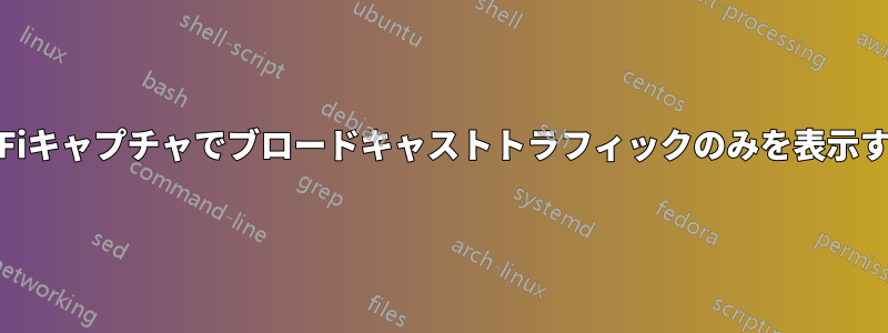 WiFiキャプチャでブロードキャストトラフィックのみを表示する