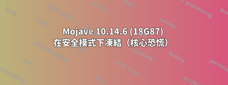 Mojave 10.14.6 (18G87) 在安全模式下凍結（核心恐慌）