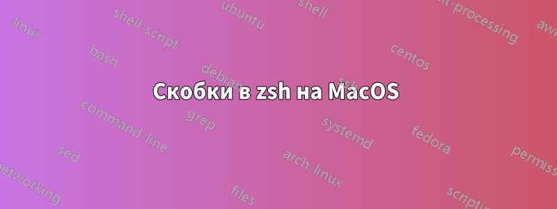 Скобки в zsh на MacOS