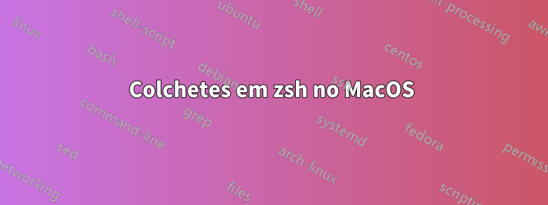 Colchetes em zsh no MacOS