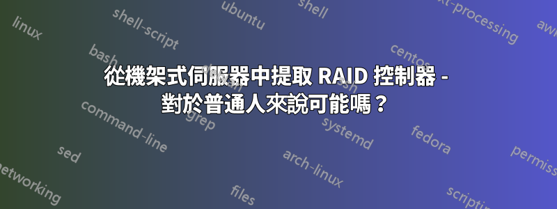 從機架式伺服器中提取 RAID 控制器 - 對於普通人來說可能嗎？