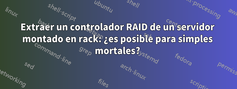 Extraer un controlador RAID de un servidor montado en rack: ¿es posible para simples mortales?