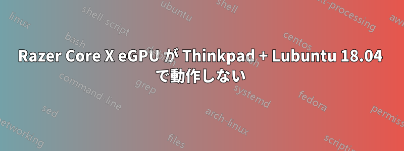 Razer Core X eGPU が Thinkpad + Lubuntu 18.04 で動作しない