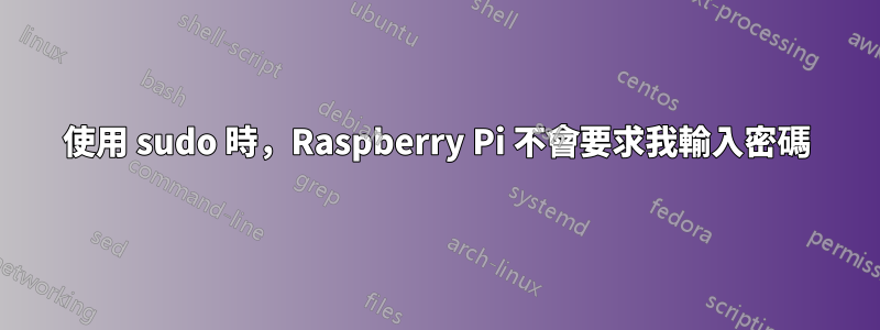 使用 sudo 時，Raspberry Pi 不會要求我輸入密碼