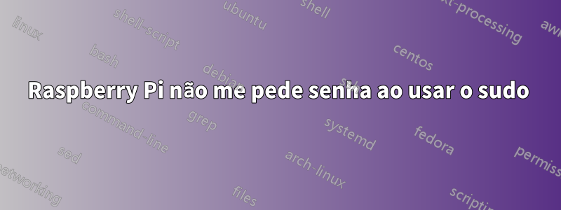 Raspberry Pi não me pede senha ao usar o sudo