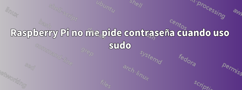 Raspberry Pi no me pide contraseña cuando uso sudo