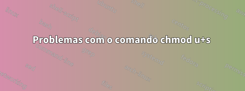 Problemas com o comando chmod u+s