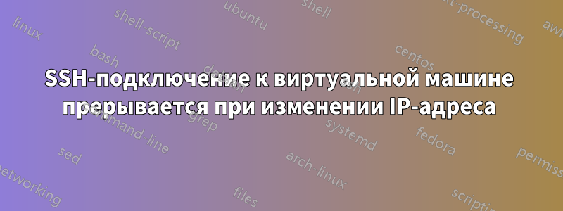 SSH-подключение к виртуальной машине прерывается при изменении IP-адреса