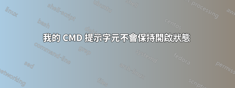 我的 CMD 提示字元不會保持開啟狀態
