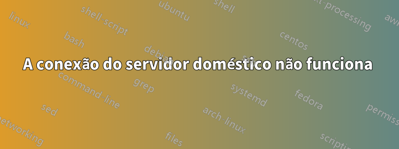 A conexão do servidor doméstico não funciona