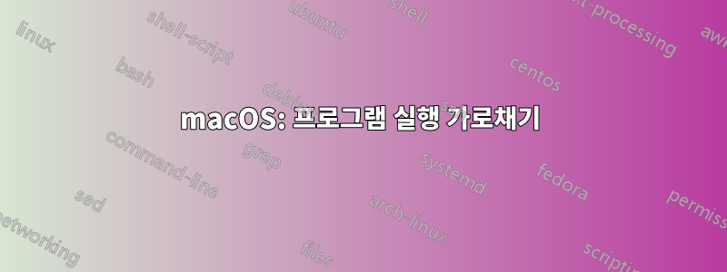 macOS: 프로그램 실행 가로채기