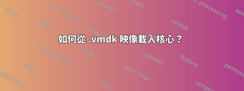 如何從 .vmdk 映像載入核心？