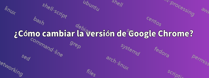 ¿Cómo cambiar la versión de Google Chrome?