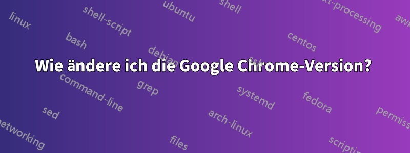 Wie ändere ich die Google Chrome-Version?