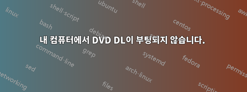 내 컴퓨터에서 DVD DL이 부팅되지 않습니다.
