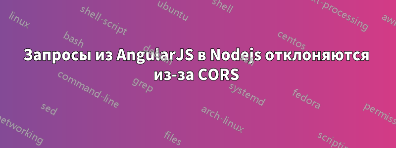 Запросы из AngularJS в Nodejs отклоняются из-за CORS
