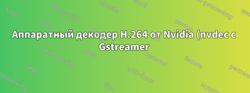 Аппаратный декодер H.264 от Nvidia (nvdec с Gstreamer) дает сбой