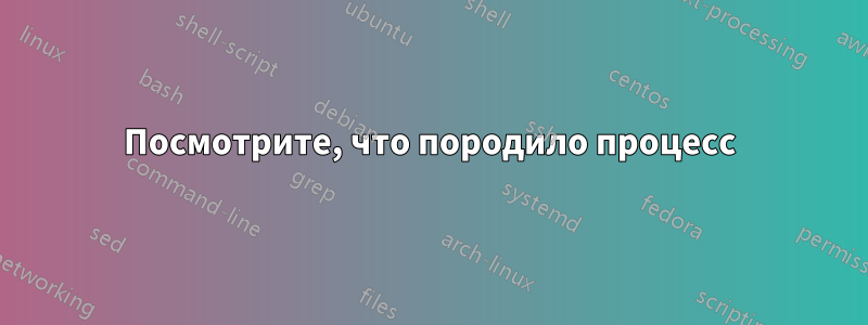 Посмотрите, что породило процесс