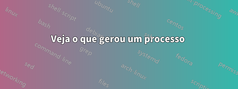 Veja o que gerou um processo