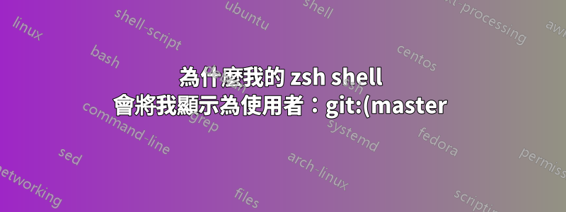 為什麼我的 zsh shell 會將我顯示為使用者:git:(master)?