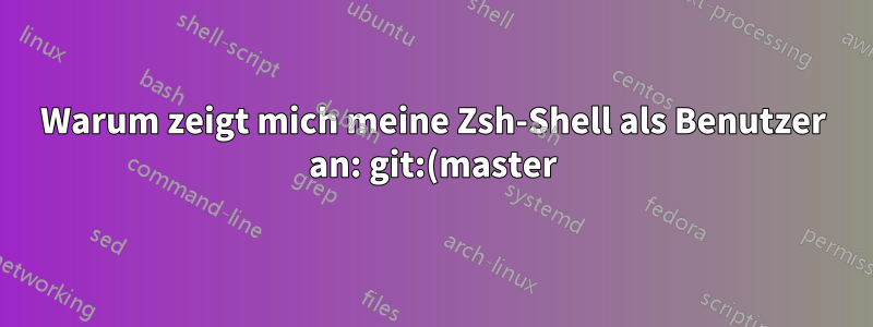 Warum zeigt mich meine Zsh-Shell als Benutzer an: git:(master)?