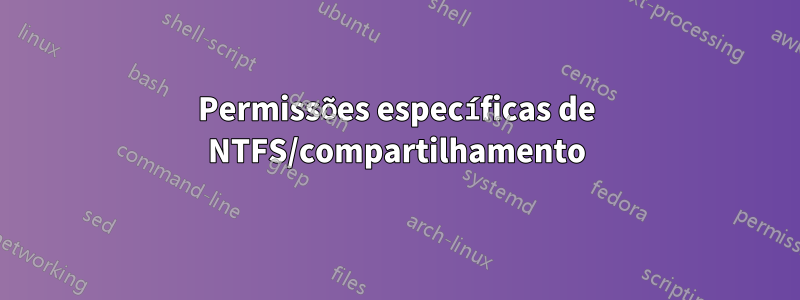 Permissões específicas de NTFS/compartilhamento