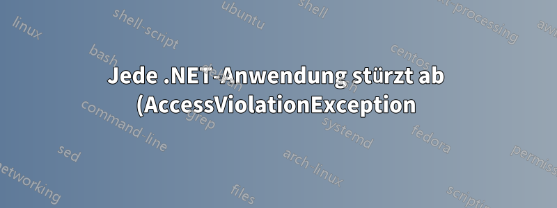 Jede .NET-Anwendung stürzt ab (AccessViolationException)