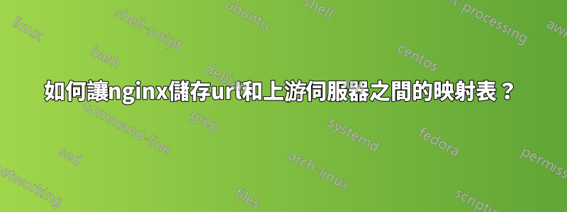 如何讓nginx儲存url和上游伺服器之間的映射表？