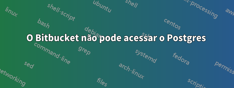 O Bitbucket não pode acessar o Postgres