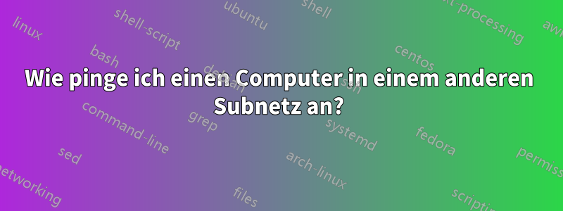 Wie pinge ich einen Computer in einem anderen Subnetz an?