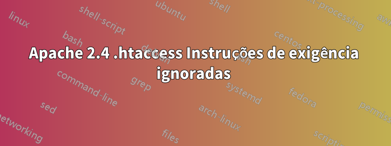 Apache 2.4 .htaccess Instruções de exigência ignoradas