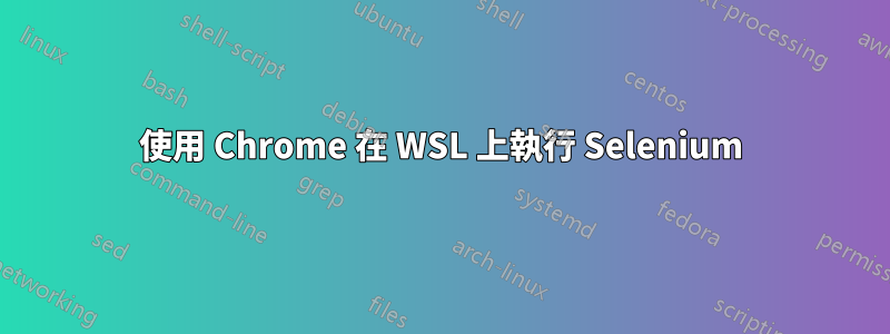 使用 Chrome 在 WSL 上執行 Selenium