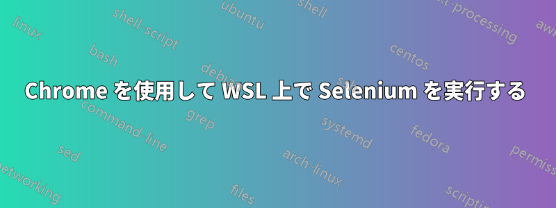 Chrome を使用して WSL 上で Selenium を実行する