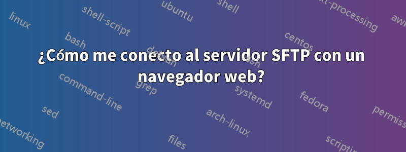 ¿Cómo me conecto al servidor SFTP con un navegador web?