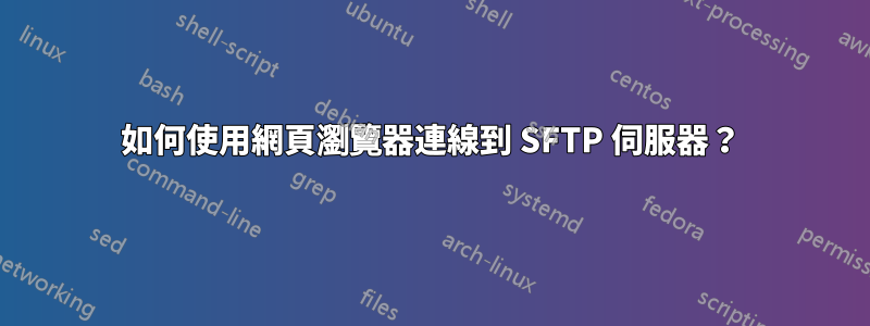 如何使用網頁瀏覽器連線到 SFTP 伺服器？