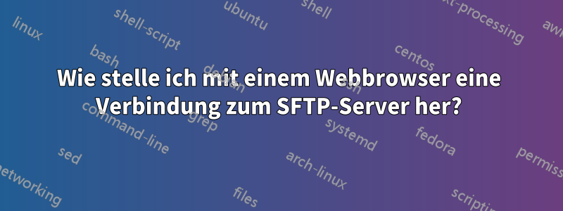 Wie stelle ich mit einem Webbrowser eine Verbindung zum SFTP-Server her?