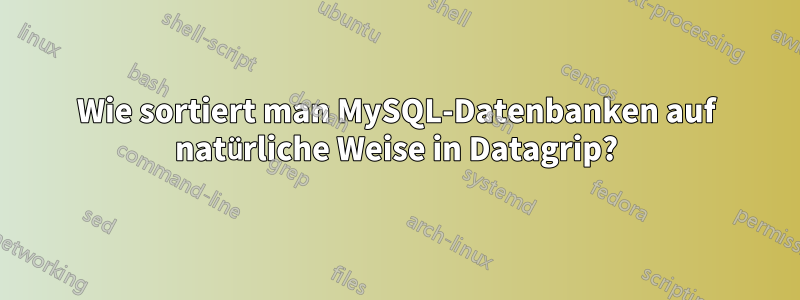 Wie sortiert man MySQL-Datenbanken auf natürliche Weise in Datagrip?