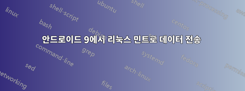 안드로이드 9에서 리눅스 민트로 데이터 전송