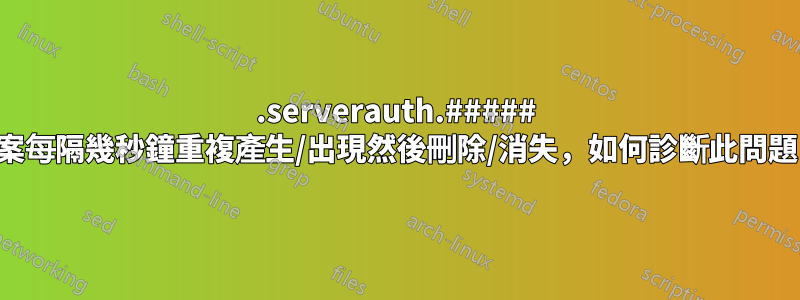.serverauth.##### 檔案每隔幾秒鐘重複產生/出現然後刪除/消失，如何診斷此問題？