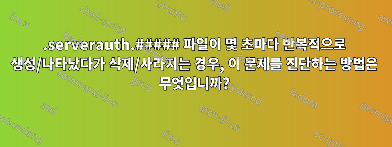 .serverauth.##### 파일이 몇 초마다 반복적으로 생성/나타났다가 삭제/사라지는 경우, 이 문제를 진단하는 방법은 무엇입니까?