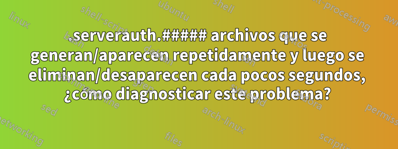 .serverauth.##### archivos que se generan/aparecen repetidamente y luego se eliminan/desaparecen cada pocos segundos, ¿cómo diagnosticar este problema?