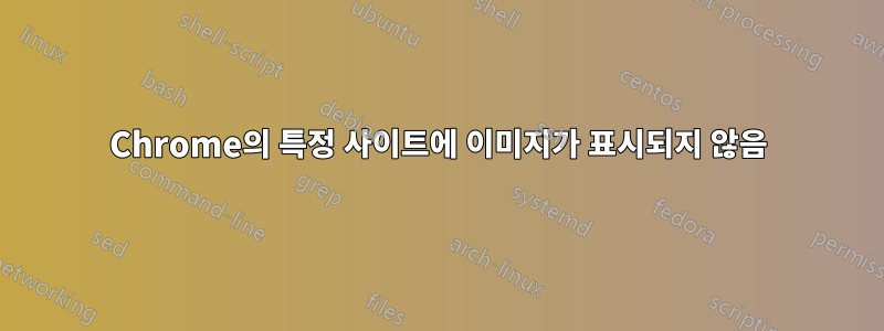 Chrome의 특정 사이트에 이미지가 표시되지 않음