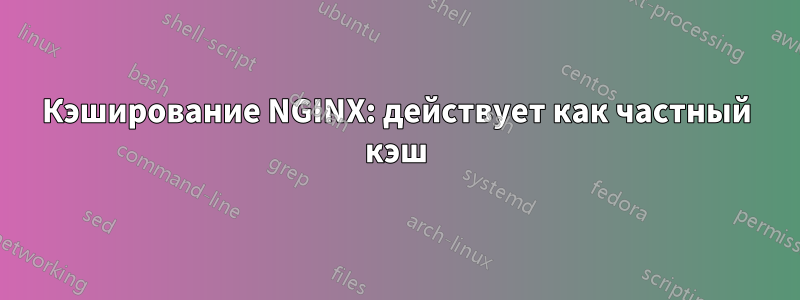 Кэширование NGINX: действует как частный кэш