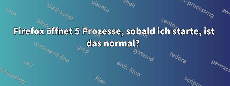 Firefox öffnet 5 Prozesse, sobald ich starte, ist das normal? 