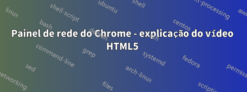 Painel de rede do Chrome - explicação do vídeo HTML5