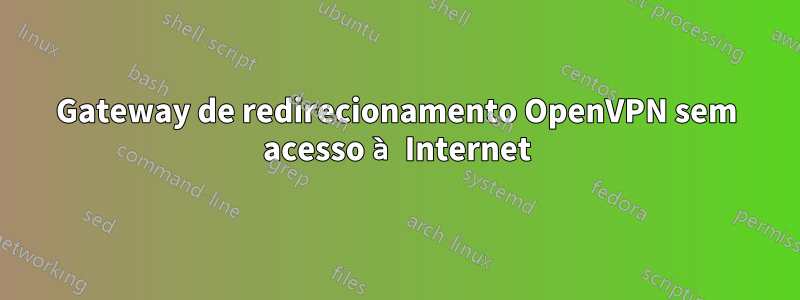Gateway de redirecionamento OpenVPN sem acesso à Internet