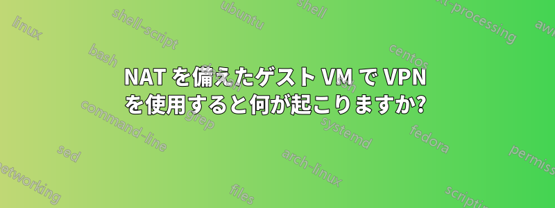 NAT を備えたゲスト VM で VPN を使用すると何が起こりますか?
