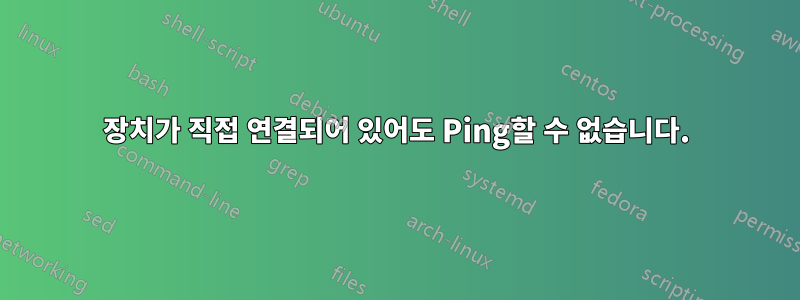 장치가 직접 연결되어 있어도 Ping할 수 없습니다.